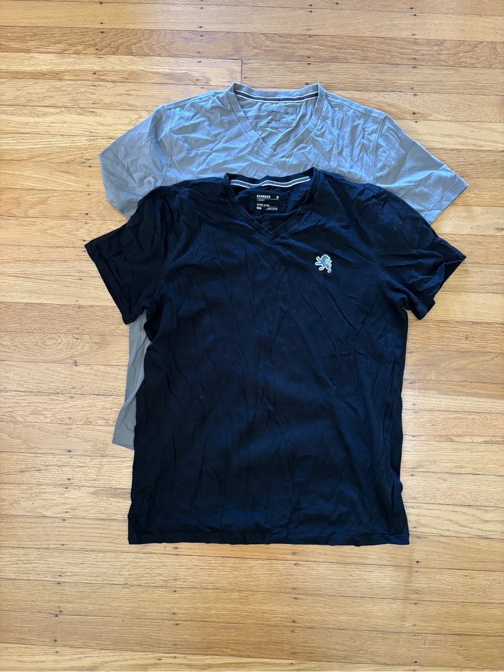 Express Men Lion V-Neck T-Shirts Medium
